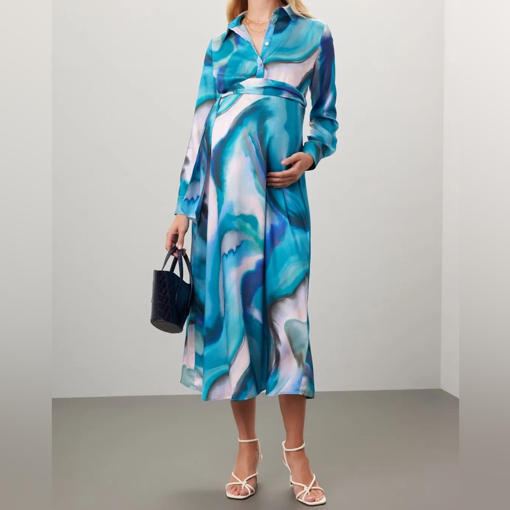 Pietro Brunelli Maternity Anne Dress Long Sleeve Midi